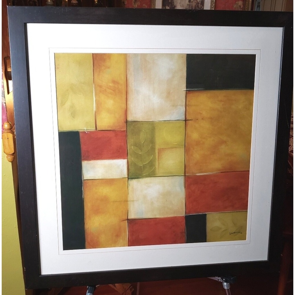 Lynn Metcalf - Abstract II. Beautifully Matted and Framed 33" x 33" 13 lbs